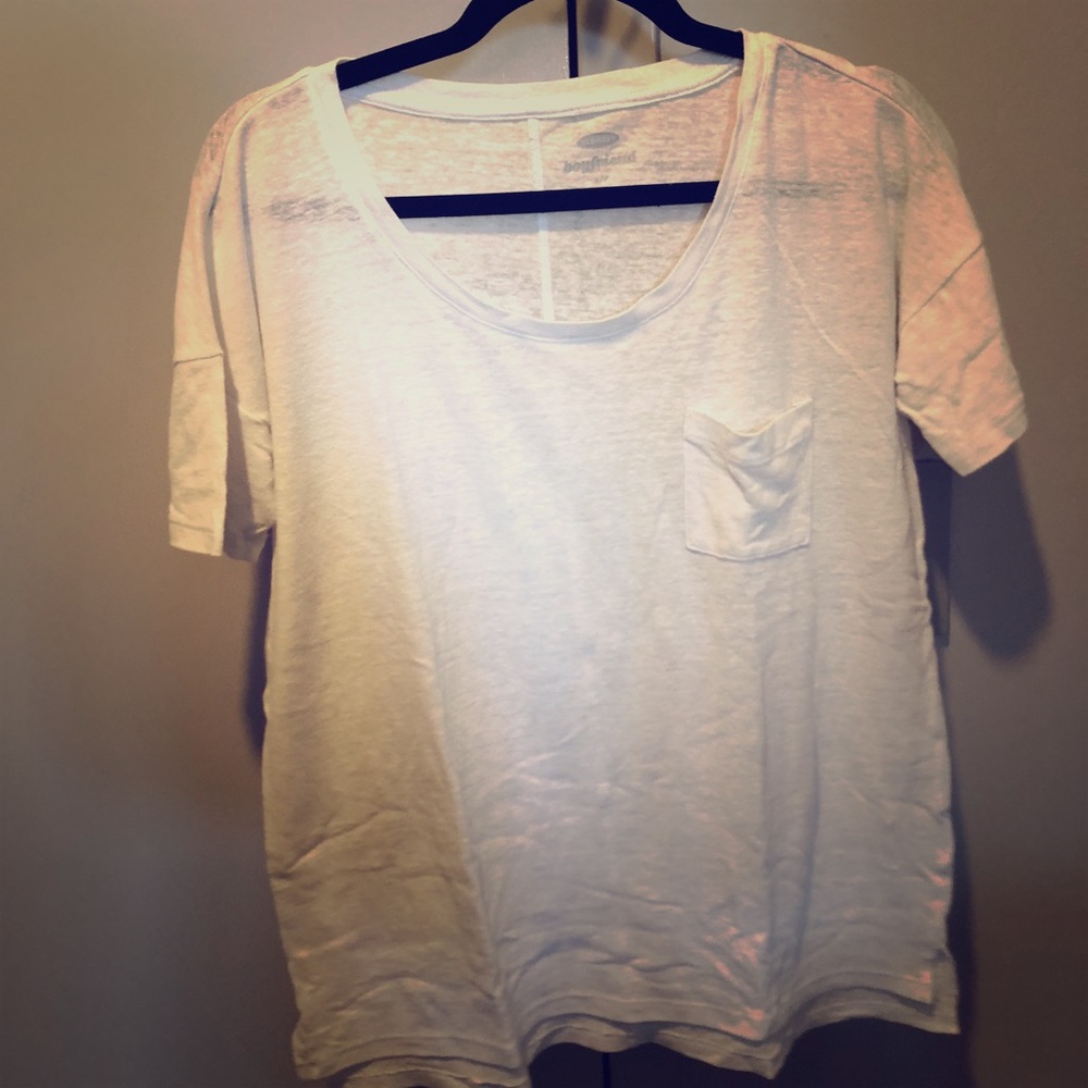 Old Navy Boyfriend cut Tee white